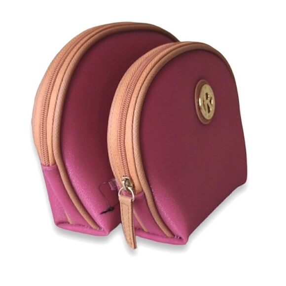 Kenneth Cole Sparkly Pink Two Piece Cosmetic Bag Traveler Set NWT - Picture 6 of 11